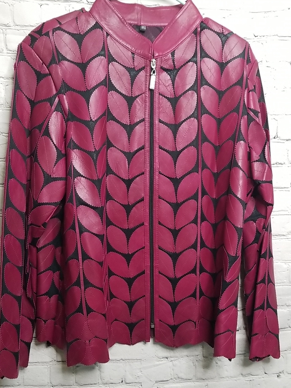 Womens Black Magenta Zip Jacket Size 4XL Lightweight